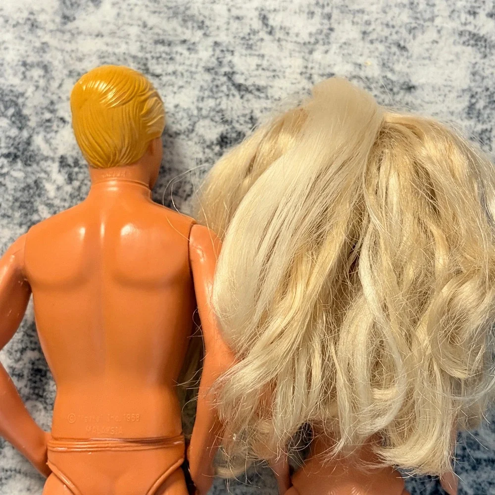 Mattel Sun Lovin Jazzie Barbie and Sun Sensation Ken Doll Lot Vintage 1990s Toys